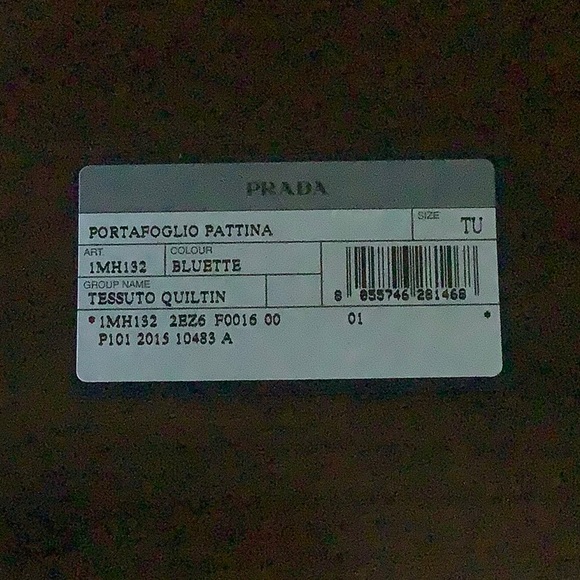 Prada Tessuto Quilted Nylon Flap Wallet 1MH132, Blue - Picture 5 of 7